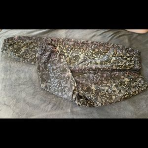 Shroom hologram parachute pants